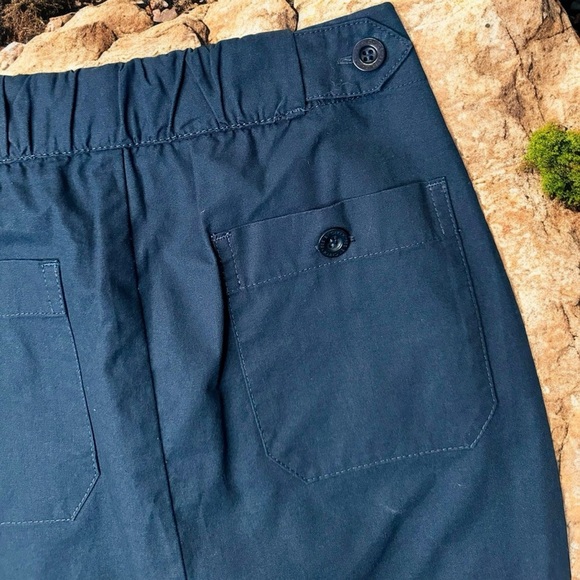 See by Chloé Navy Blue 100% Cotton Pleated Mini Skirt Size 2 Made in Italy - Picture 11 of 13